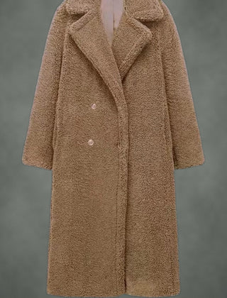 Odile cozy oversized coat in camel
