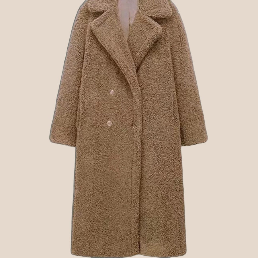 Odile cozy oversized coat in camel