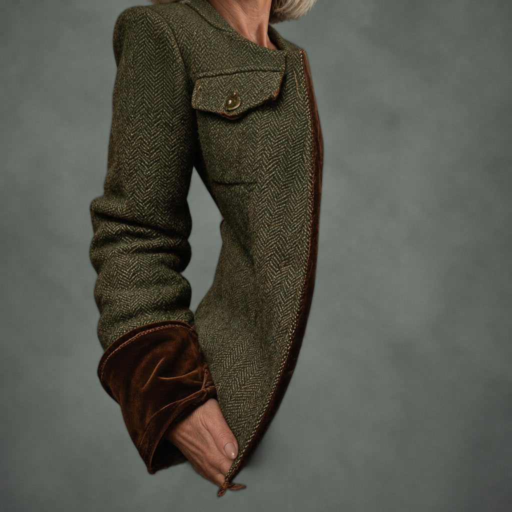 Josephine olive utility jacket, detail