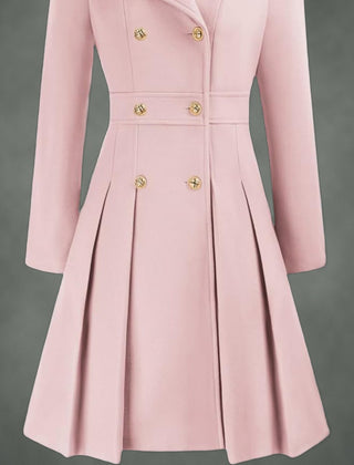 Josette double-breasted coat in light pink
