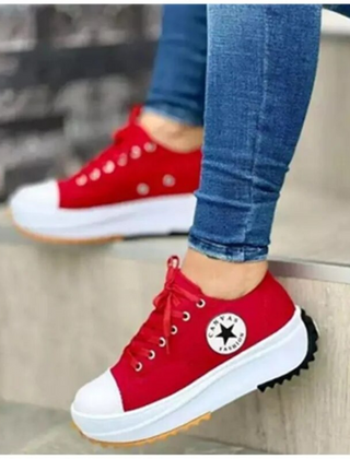 Stella trendy orthopedic sneakers in red