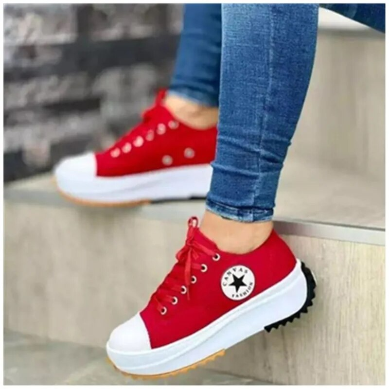 Stella trendy orthopedic sneakers in red