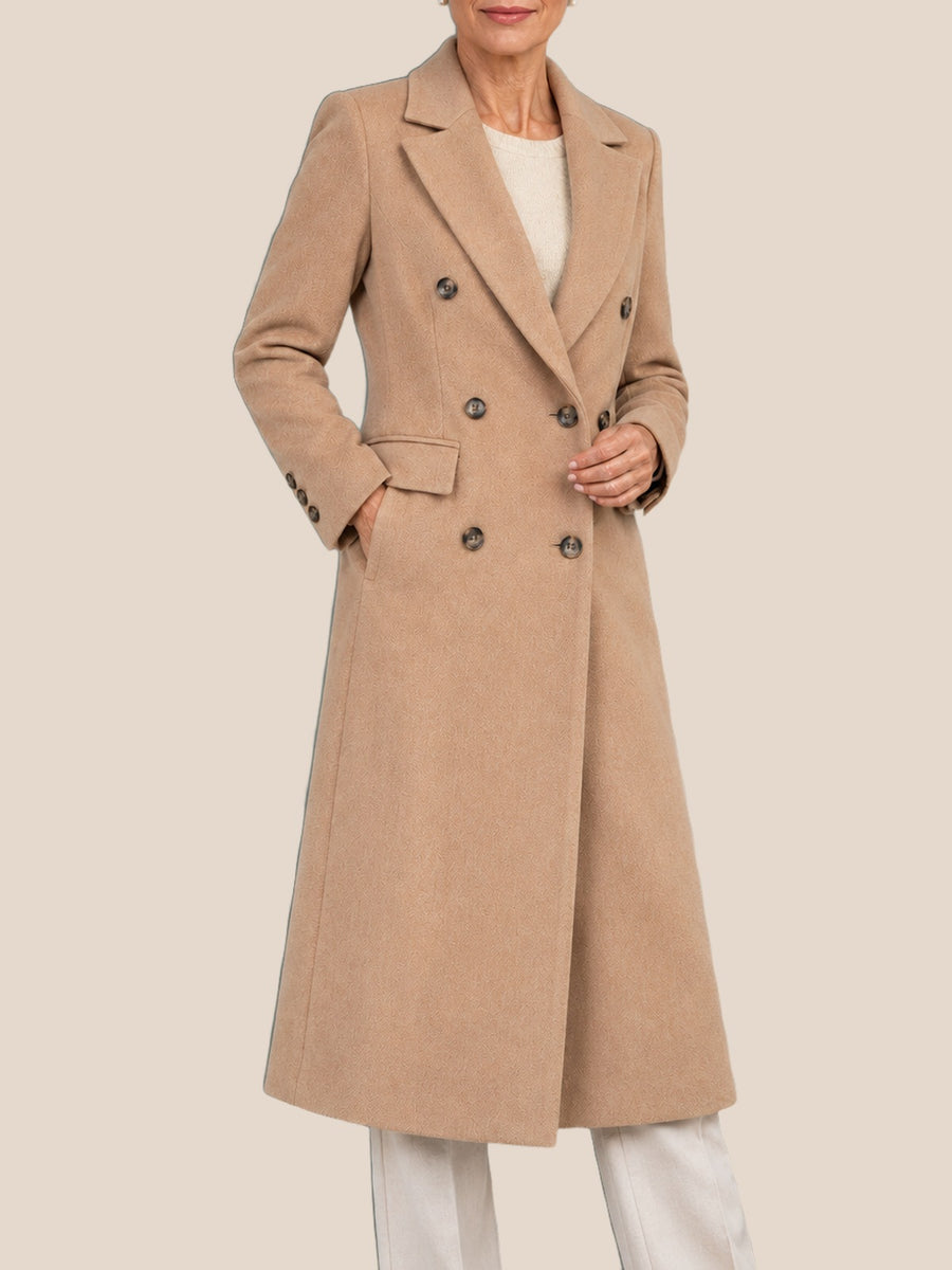 Leonie Double-Breasted Camel Coat
