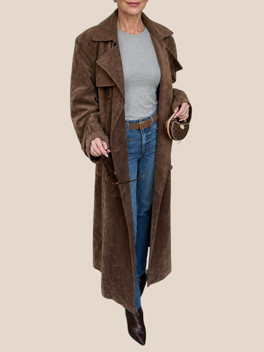 Noelle Long Belted Trench