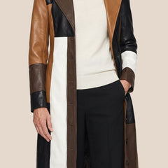 Nadia Patchwork Long Coat