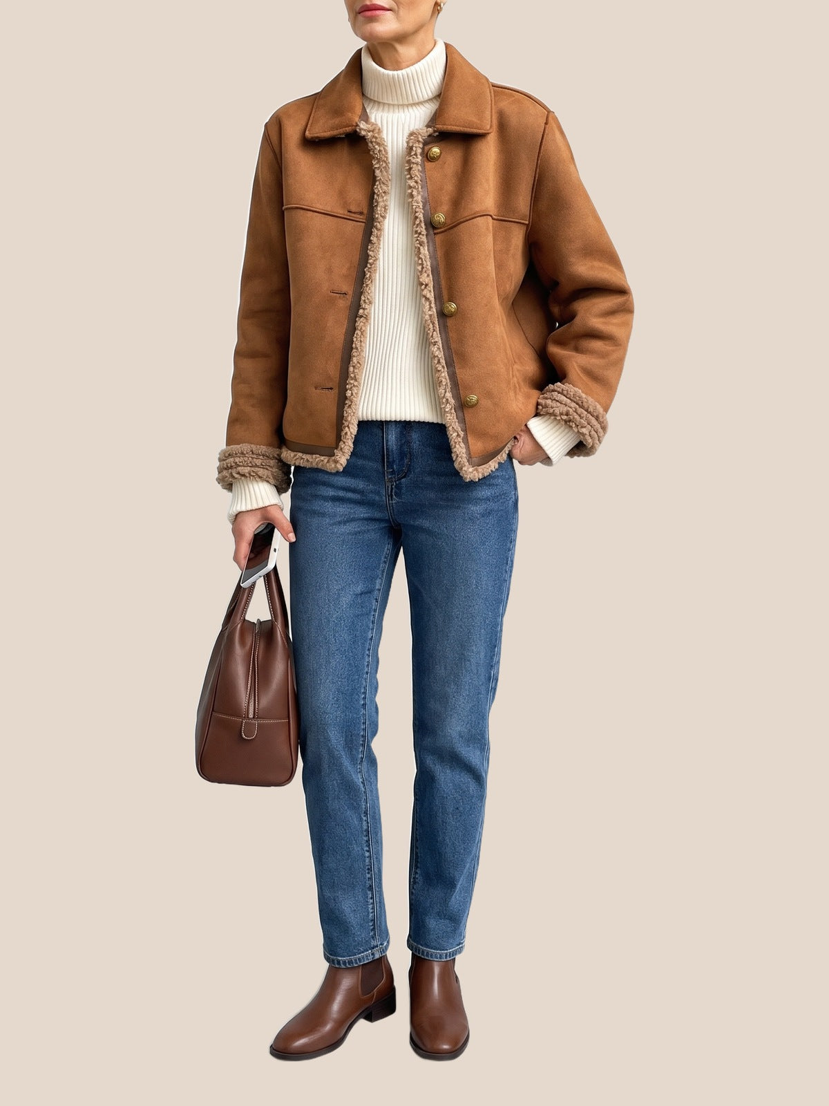Gabrielle Elegant Button Jacket