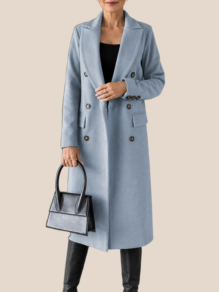 Therese Double-Breasted Long Coat