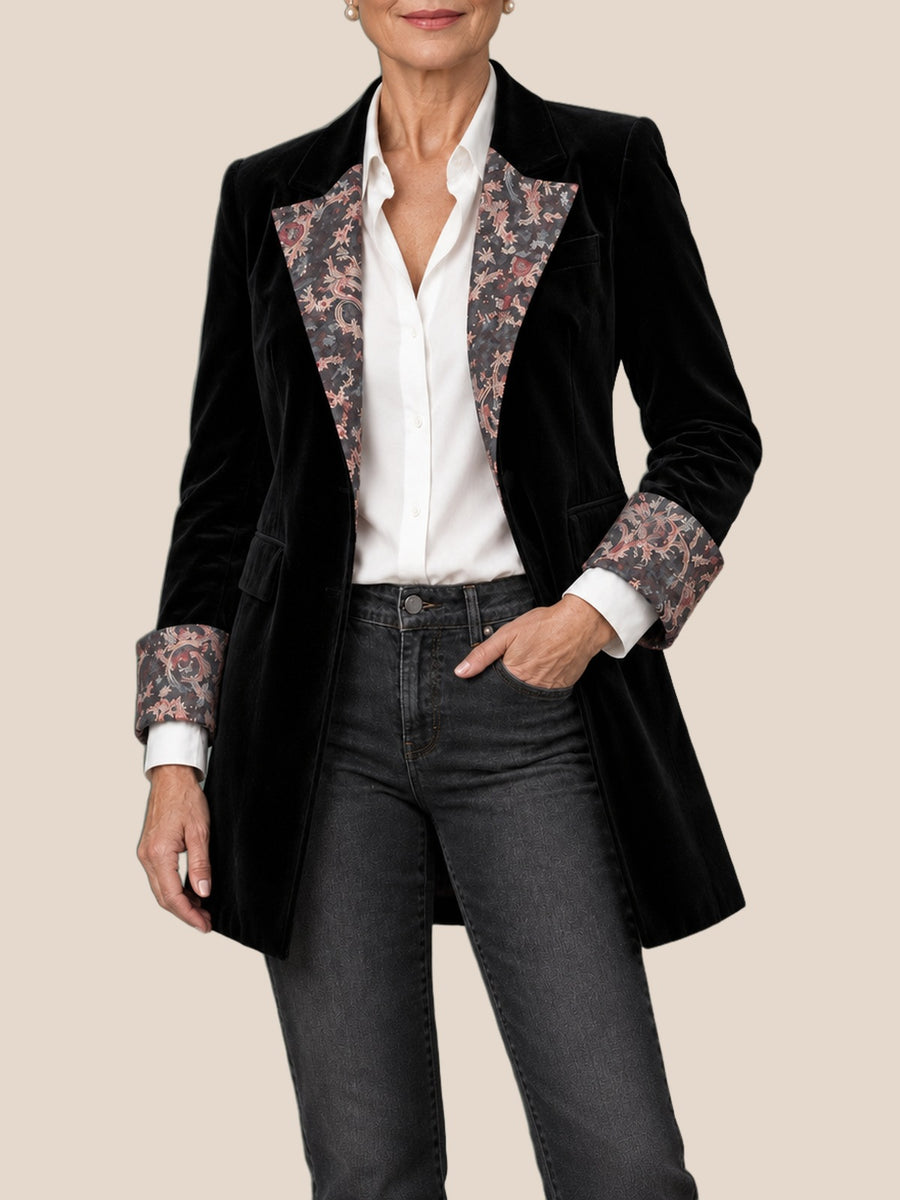 Roseline Contrast Trim Blazer