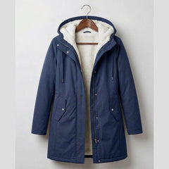 Marguerite cozy hooded parka, detail