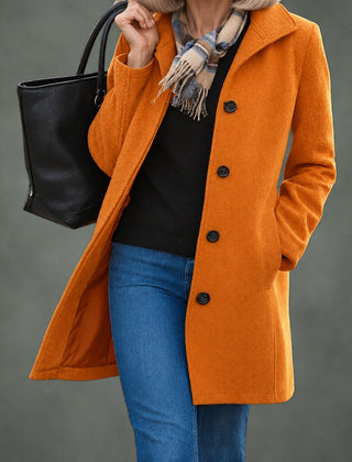 Renee everyday button coat in orange